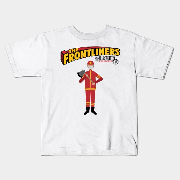 The Frontliners firefighters Kids T-Shirt by opippi